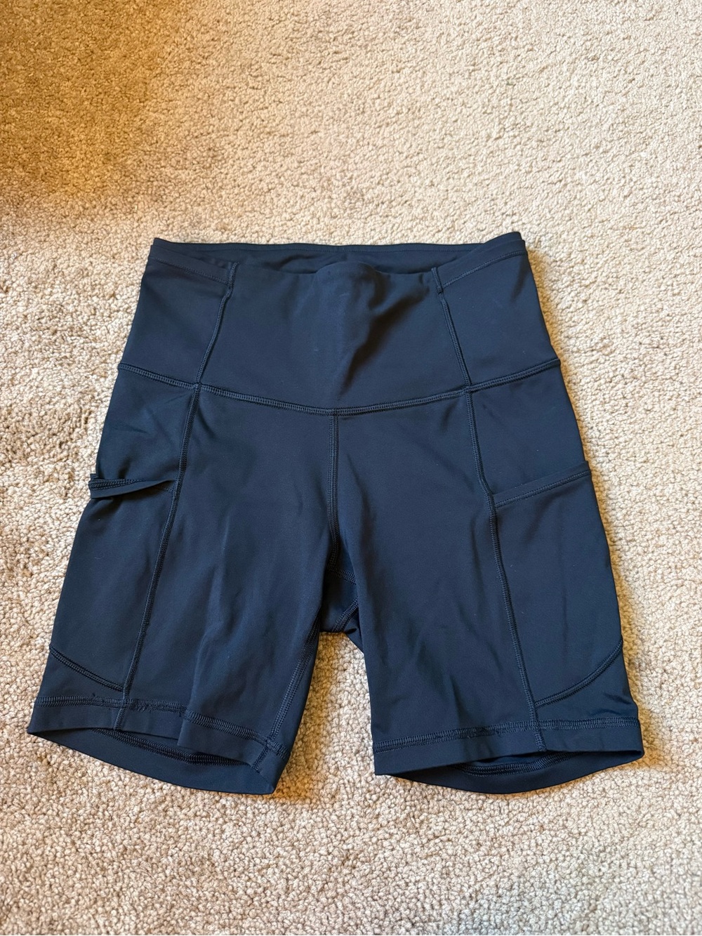 High-Waist Black Women’s Lululemon Biker Shorts